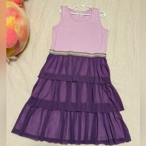 Hanna Andersson Girls Swish & Sparkle Tulle Layered Dress